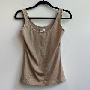 Vintage Cache Y2K Tan/Gold Perforated Tank - XS